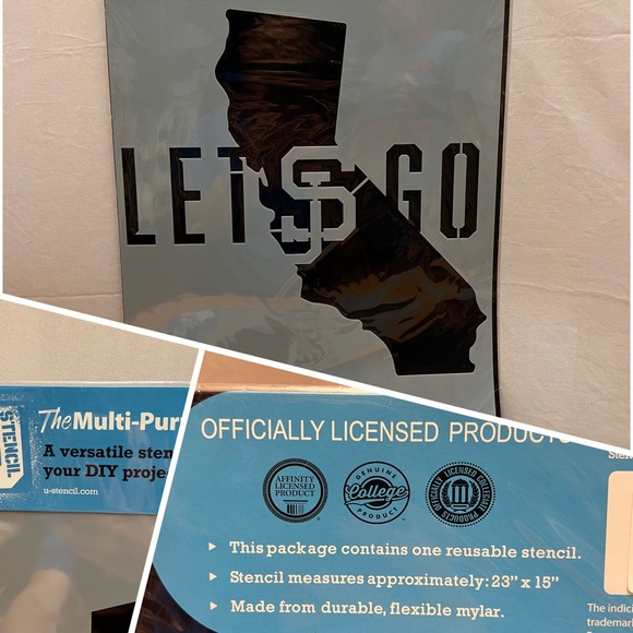 U Stencil Party Supplies San Jose State Lets Go 23 X 5 Reusable